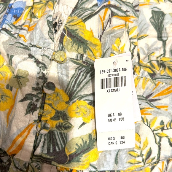 Abercrombie Button-Through Maxi Dress- White Print. Size XXS - Picture 7 of 7